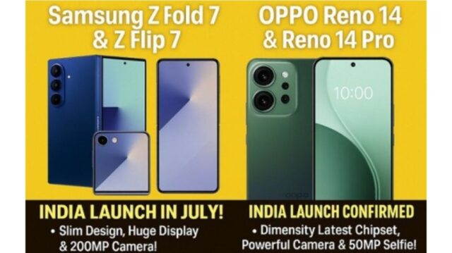 July Smartphone Showdown: Samsung Z Fold 7 & Flip 7 vs Oppo Reno 14 Series – Slim Designs, 200MP & 50MP Cameras, and Next-Gen Power! Oppo Reno 14 and 14 Pro and Samsung foldable