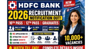 HDFC Bank Recruitment 2026: 10th, 12th Pass and Graduates Can Apply with a total of 10,000+ Vacancies HDFC Bank Recruitment