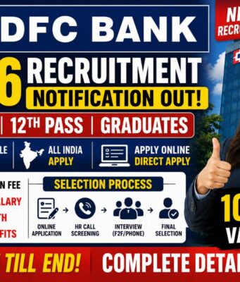 HDFC Bank Recruitment 2026: 10th, 12th Pass and Graduates Can Apply with a total of 10,000+ Vacancies HDFC Bank Recruitment