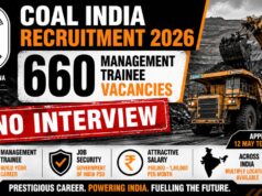 Coal India Recruitment 2026: 660 Management Trainee Vacancies Without Interview Coal India