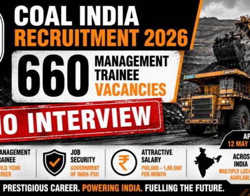 Coal India Recruitment 2026: 660 Management Trainee Vacancies Without Interview Coal India