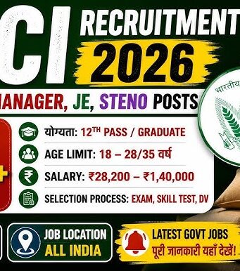 FCI Recruitment 2026: 33,000+ Vacancies Announced for 10th, 12th & Graduates FCI Recruitment