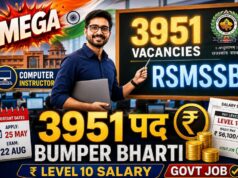 Rajasthan Computer Instructor Recruitment 2026: 3951 Vacancies Announced for B.Tech & Computer Science Students Rajasthan Computer Instructor