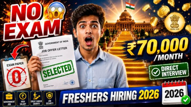 Top Government Organizations Hiring Freshers in 2026 Without Written Exam Hiring Freshers
