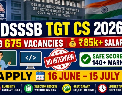 DSSSB TGT CS Recruitment 2026 – 675 Vacancies, Salary ₹90,000, Eligibility & Exam Pattern DSSSB