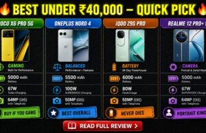 Best Smartphones Under ₹40,000 in 2026: Top Picks for Gaming, Camera, and Overall Value Smartphones