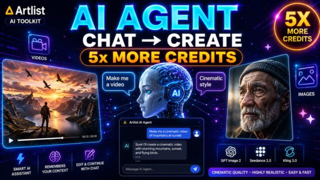 Artlist AI Agent Explained: Create AI Images & Videos Just by Chatting Like ChatGPT Artlist AI Agent